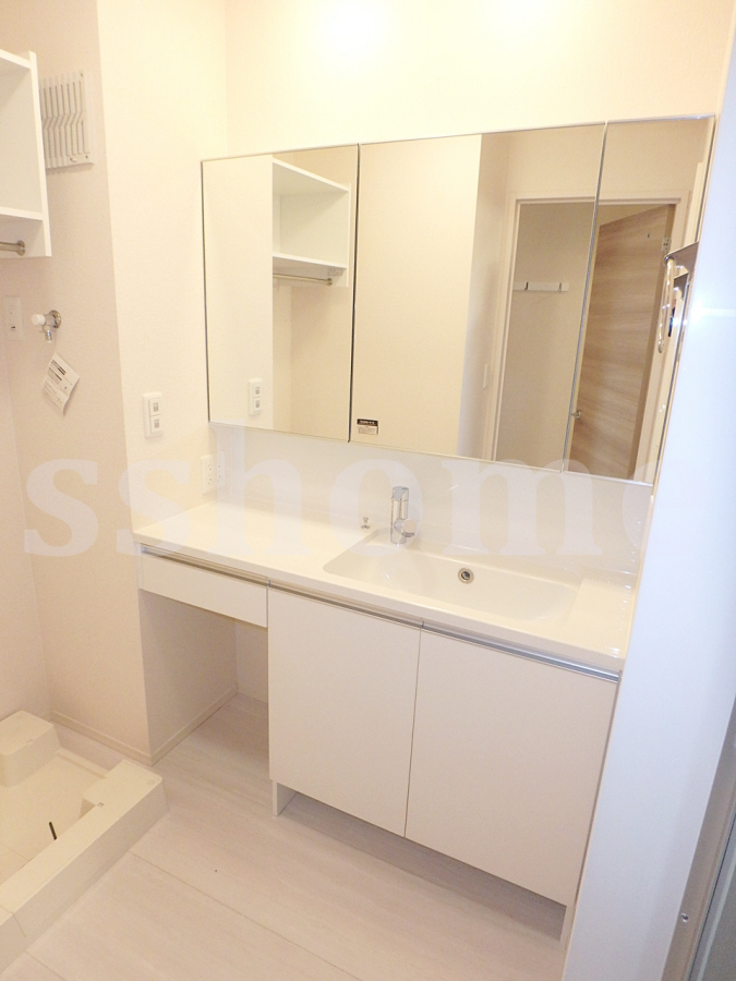 洗面所 広々した洗面台 写真9